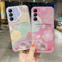 เคสโทรศัพท์ Samsung A05s A05 2023ใหม่ลายยิ้มนำโชคพร้อมดีไซน์กระเป๋าใส่บัตรยางนิ่มเคสGalaxy A05 A05s เคสโทรศัพท์สำหรับผู้หญิง