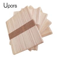 UPORS 50/100Pcs/Set Natural Wooden Popsicle Sticks 11.4CM Length Wood Craft Pop Popsicle Sticks Ice Cream Sticks lolly sticks Traps  Drains