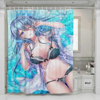 【CW】✷❧✁  Woman Flirty Cartoon Shower Curtain Polyester Fabric