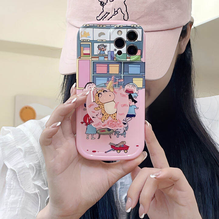 โทรศัพท์มือถือใหม่เปลือกสำหรับ-iphone13-น่ารักสีชมพูการ์ตูนเปลือกโทรศัพท์มือถือสำหรับ-iphone11-ขาตั้งโทรศัพท์มือถือใหม่สำหรับ-iphone12pro-รองรับโทรศัพท์มือถือถอดออกได้สำหรับ-iphonex-xs