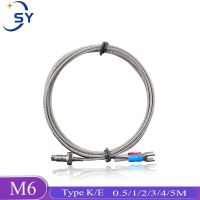 Thermocouple Thread M6 Screw 0.5/1/2/3/4/5M Type K/E 0-600°C  Temperature Sensor Probe for Industrial Temperature Controller