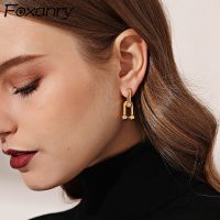 【YF】◊❒  Foxanry Fashion Color Earrings for U-Shape Gold Plated Jewelry