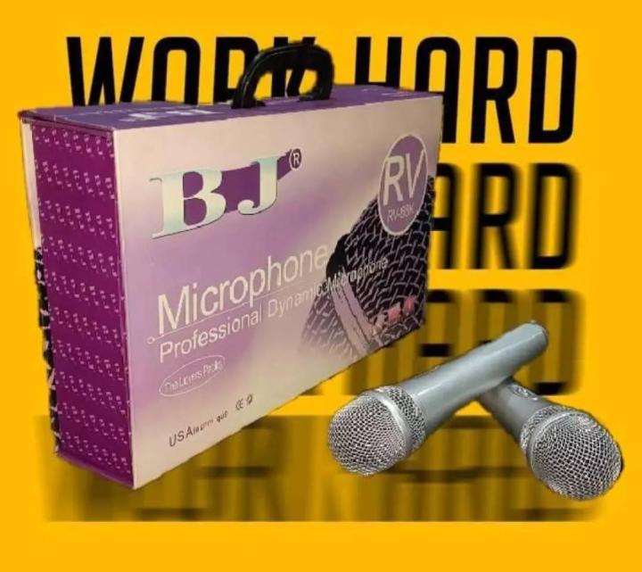 BJ Microphone professional Dynamic Microphone ไมค์พร้อมสายแพ็คคู่ รุ่น RV-88K