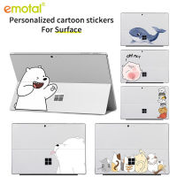 Cartoon pattern vinyl Sticker for Microsoft Surface Pro 8 Pro 9 Surface GO 3 Back Cover Body Decal Skin Protector