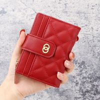 Women Short Wallet PU Leather Hasp Wallet Multi Card Holders Small Bag With Zipper Coin Pocket Purse Black Red Wallets For Women