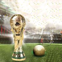 World Cup European Golden Ball Trophy Football Ballon D 39;Or Soccer Souvenir Spherical Champion Excellent Player Award Fans Gift