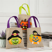 Halloween Party Favor Bags Party Supplies For Halloween Halloween Candy Tote Bag Kids Halloween Day Decor Pumpkin Skull Witch Cookies