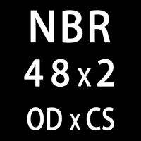 แหวนยางไนไตรล์โอ20ชิ้น/ล็อต Nbr ปะเก็นแหวนกันรั่วหนา2มม. โอริงซีล Od42/43/45/46/47/48/49/50*2มม. (Od48Mm)