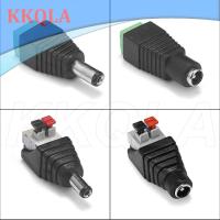 QKKQLA Male Female DC Connector 2.1mm X 5.5mm Power Plug Adapter for CCTV Cameras LED Strip Light