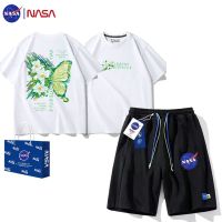 【July hot】 NASA NTYB joint short-sleeved t-shirt suit summer casual loose mens and womens sports outfit