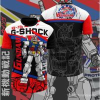 T SHIRT -  （ALL IN STOCK）  Sublimation tshirt rx-78 gundam x gshock | collar | shortsleep | longlevel | plus saiz F6GI   (FREE NICK NAME LOGO)