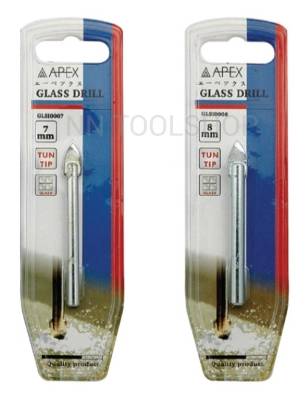 APEX ดอกสว่านเจาะกระจก, TC-Glass drill, PLW เลือกขนาดตอนกดสั่งซื้อ สินค้าพร้อมส่ง