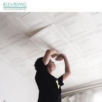 Self-adhesive Roof Ceiling Wallpaper 3D PVC Waterproof Wallpaper Living Room Background Decor Sticker Roof Ceiling Contact Paper