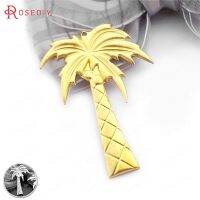 (30549)10PCS 46x34MM Not plated color Brass Coconut Tree Pendants Diy Jewelry Findings Accessories Wholesale