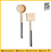 ชุดกระบวยตะหลิว ไม้ยางพารา ลายจุดขาว A Turner &amp; Ladle Gift SetA SHOPCHAMUCH LTSETA