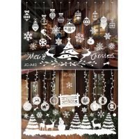 Merry Christmas Decoration for Home 2022 Wall Window Stickers Ornaments Garland New Year Festoon Christmas Decoration 2023 Tree