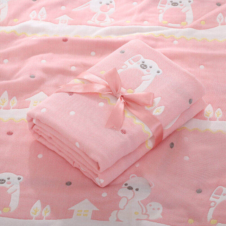 6 Layers Muslin Cotton Newborn Bath Towel Super Absorbent Baby Blanket