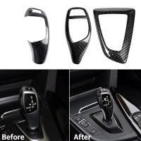 【YF】 Carbon Fiber Texture for BMW F30 F10 F15 F07 F20 F21 F22 F32 F34 F35  5GT Car Gear Shift Panel Frame Knob Cover Head Trim