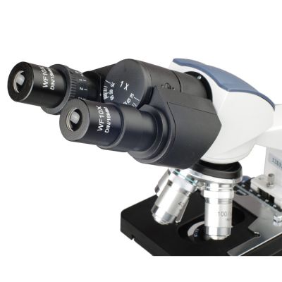 Amscope 40X-2500X กล้องจุลทรรศน์สองตาส่องสารประกอบห้องปฏิบัติการ LED ที่มี3D-Stage