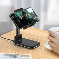 15W Wireless Charger Stand escopic Desktop Phone cket Qi Wireless Charging Cell Phone Holder For 12 Xiaomi Samsung