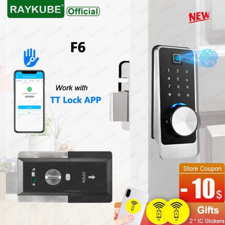 ใหม่-raykube-f6-tt-ล็อกลายนิ้วมือบลูทูธ-deadbolt-ประตูล็อคอัจฉริยะล็อคอัตโนมัติอิเล็กทรอนิกส์ด้วยรหัสผ่าน-การ์ด-ic-คีย์-ปลดล็อคแอป