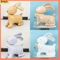 BRAIN 2Pcs การ์ตูนน่ารักๆ ตกแต่งงานเลี้ยงวันเกิด ของเล่นเป่าลม งานเลี้ยงแต่งงานปาร์ตี้ ของเล่นเป่าลมรูปสัตว์ ฟอยล์อะลูมิเนียม สัตว์ยืน4D ลูกโป่งกระต่าย