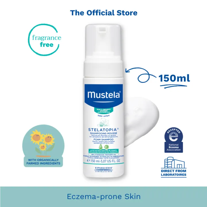 Mustela Stelatopia Foam Shampoo 150ml [Eczema Skin][Bath](exp 04/2024)