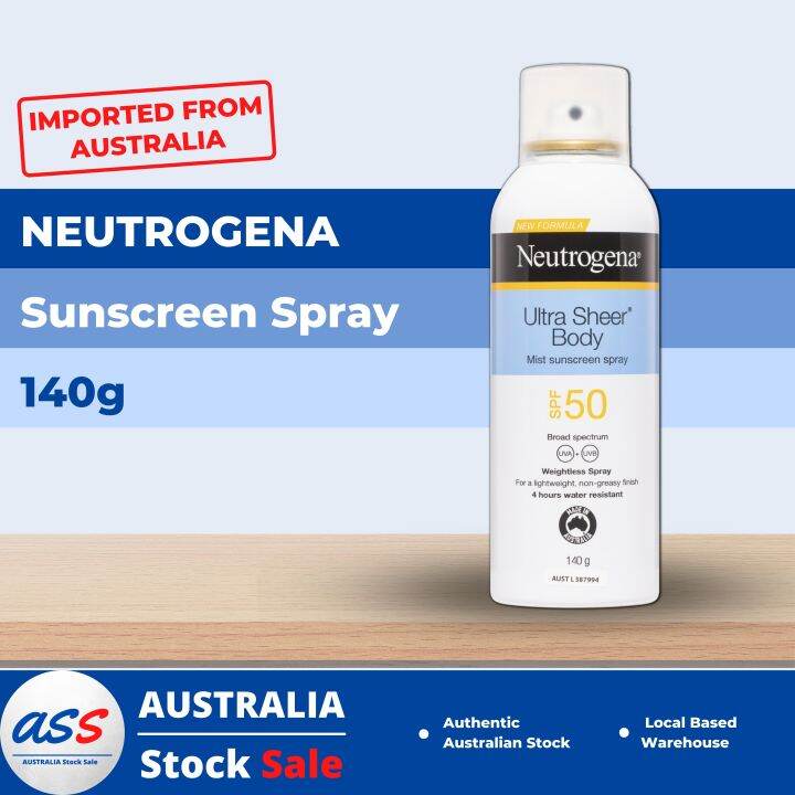 Neutrogena Ultra Sheer Body Mist Sunscreen Spray SPF50, 140g Lazada PH