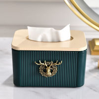 Nordic Luxury Tissue Box High Grade Modern Simple Living Room Household Coffee Table Storage Box Household Napkin Carton