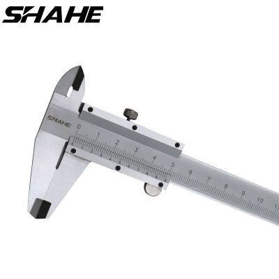 SHAHE เครื่องวัดระยะเวอร์เนียสแตนเลสเครื่องวัดระยะเวอร์เนีย0.02มม. ความแม่นยำสูงสำหรับการวัดภายในภายนอกความลึกและขั้นตอน