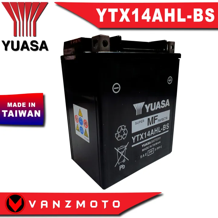 Yuasa YTX14AHL-BS Motorcycle Battery (TAIWAN) | Lazada PH