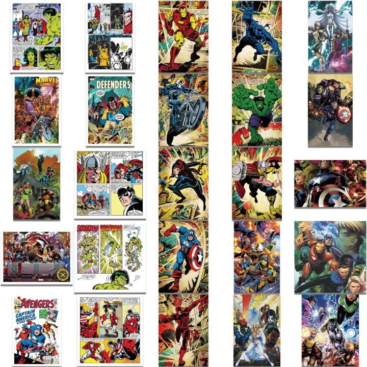 marvel-comics-stickers-avengers-superheroes-hulk-ironman-spiderman-captain-america-decals-for-fridge-laptop-kids-toys