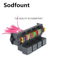 XMM-Automotive 15-way Box Multi-circuit Assembly Control  Fuse Holder With Relay  Fuse  Wiring Harness Assembly