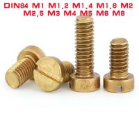 Brass Slotted cheese head screw DIN84 Brass screw Brass bolt GB65 M2 M2.5 M3 M4 M5 M6 M M1 M1.2 M1.4 M1.6 M2 M2.5 M3 M4 M5 M6 M8