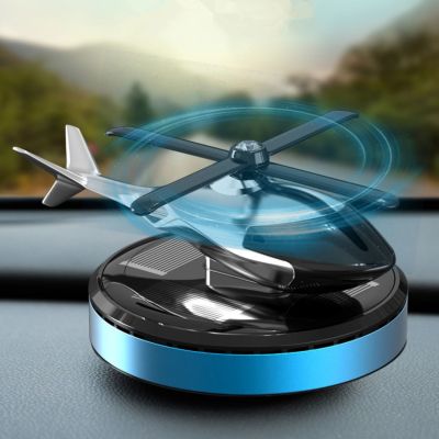 【DT】  hotCar Air Fresheners Helicopter Solar Power Plane Fragrance Diffuser Ornament Dashboard Perfume Decoration Car Helicopter