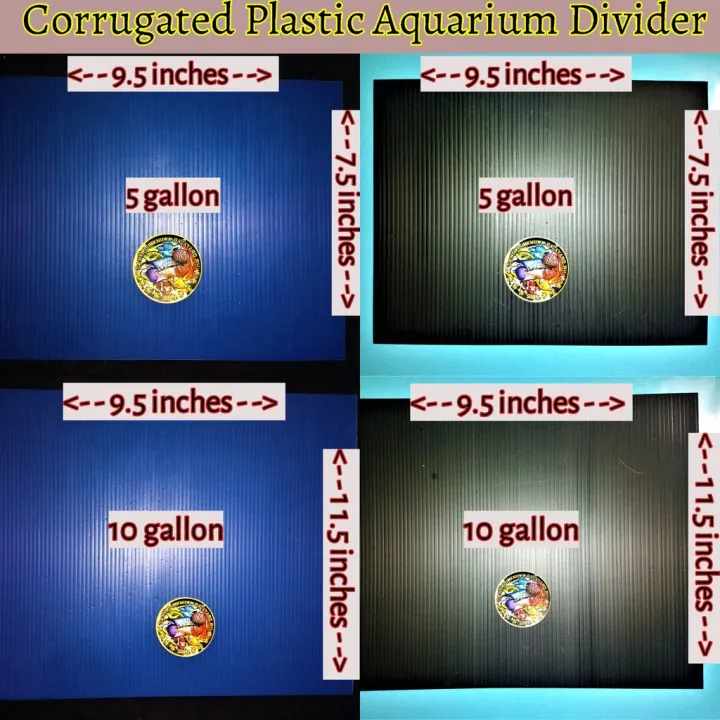 Aquarium Divider for 5 gallon, 10 gallon ( Corrugated Plastic Black