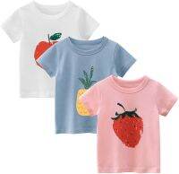 vanberfia Girls Boys 3 Pack Short Sleeve T-Shirts 2-6T (4-5T, HT9311)