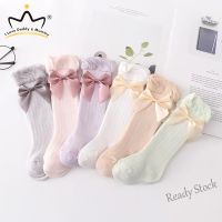 【hot sale】 ✘❄ C10 Cute Baby Girl Socks Bowknot Summer Infant Toddler Knee High Socks Breathable Soft Cotton Girls Long Socks