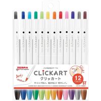 ZEBRA CLiCKART Knock Type ปากกามาร์คเกอร์ 12สี 4 แบบ