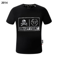 เสื้อยืดคุณภาพสูงผู้ชาย Philipp Plein ผ้าฝ้ายแขนสั้นกระดูกกะโหลกศีรษะเสื้อยืด PP เท่