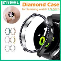 เคสเพชรสำหรับ Samsung Galaxy Watch 5/5 Pro 45Mm/Watch 4 44Mm 40Mm PC ตัวป้องกันเคสกันกระแทก Galaxy Watch 4 Classic 42Mm 46Mm