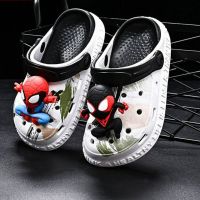 Disney Childrens Casual Shoes EVA Sandals Boys Girls Cartoon Anti Slip Soft Sole Childrens Beach White Black Shoes Size 24-44