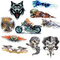 Vinyl Wolf Head Decals Skull Head Fire Flame Funny Eagle Clown Sticker for Motorcycle Car Door Stickers Truck Helmet Decor