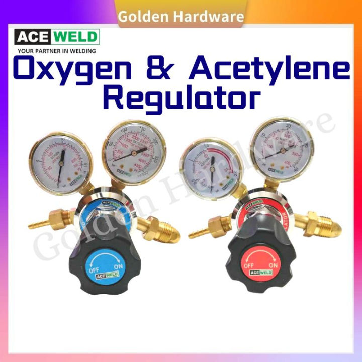 ACEWELD Oxygen & Acetylene Regulator / Gas Regulator/ Kepala Gas ...