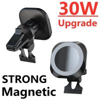 【ร้อน】30W MagneticChargers CarHolder สำหรับ Macsafe iPhone 13ProFastCharging Station CarCharger