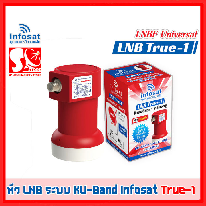 หัว-lnb-หัวรับสัญญาณดาวเทียม-infosat-หัว-true-1-lnb-infosat-ku-universal-lnb-true-1-รับประกัน-1-ปี