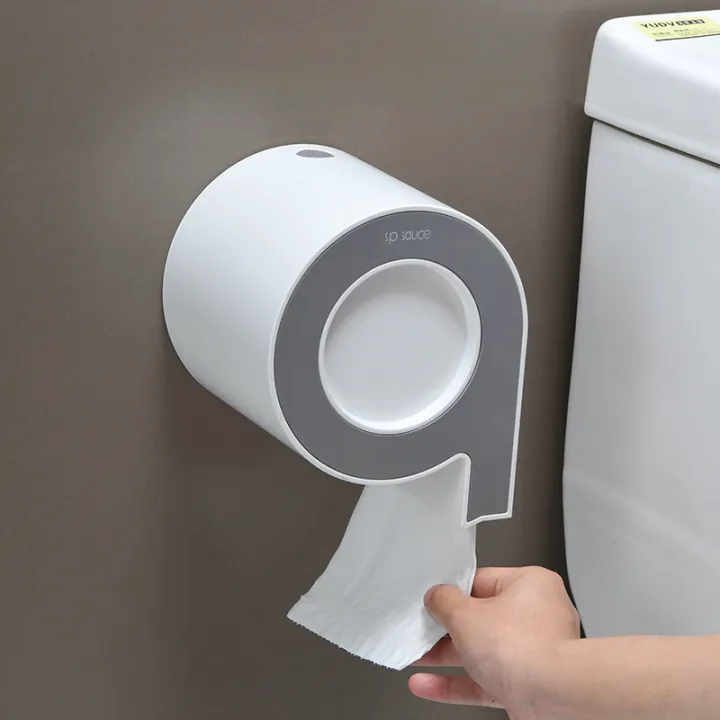 PunchFree Large Plate Tissue Box Large Roll Paper Box Toilet Hand