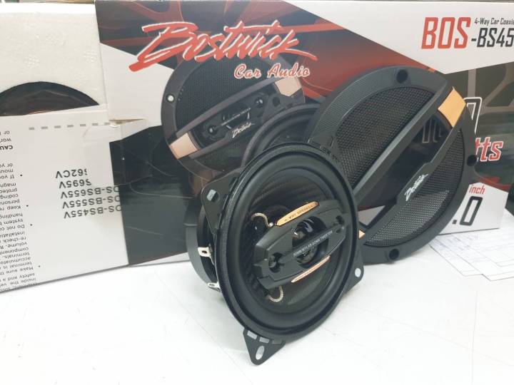 bostwick-ของแท้-พร้อมส่ง-ลำโพง4นิ้วแกนร่วม-bos-bs455v-เสียงดี-1-คู่-ลำโพงติดรถยนต์-บอสวิสขนาด-4-นิ้ว100w