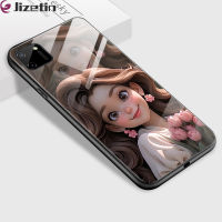 Jizetin เคสใส่โทรศัพท์แก้วกันกระแทก C11 Realme Realme C1 C11 3D กันรอยยิ้มชุดเจ้าหญิงกระจกเทมเปอร์ฝาครอบที่อยู่อาศัย