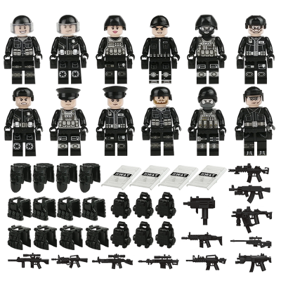 Mini Special Forces 12pcs Action Figure Military Weapons Game Accessories Puzzle